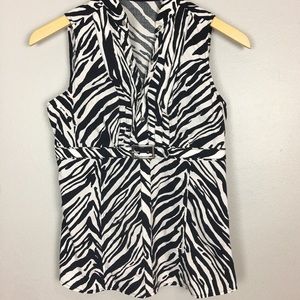 White House Black Market Zebra Top Size S